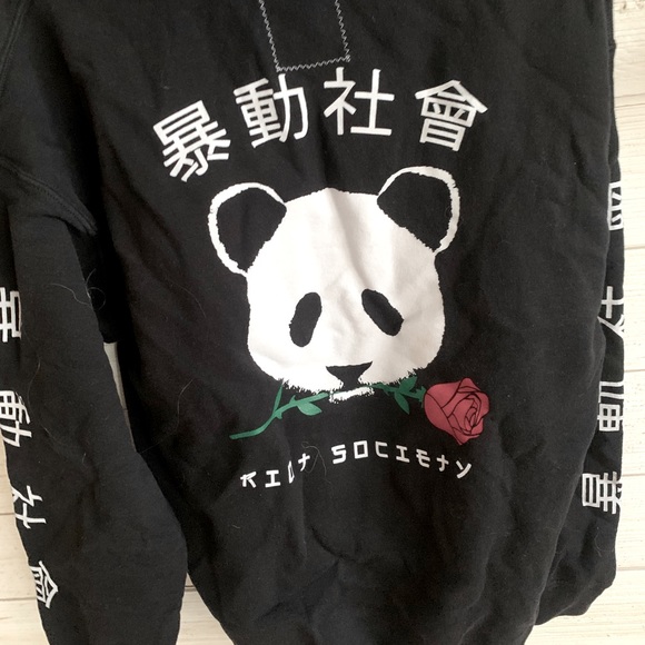 panda rose hoodie